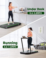 THERUN 2 in 1 Under Desk Treadmill, 2.5HP Electric Folding Treadmill Walking Running pad for Home Office